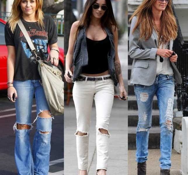С чем носить рваные джинсы: фото и советы