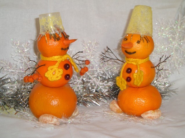 апельсиновые снеговики