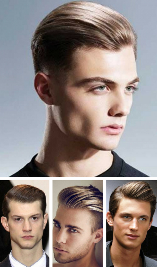 Sleek combed back hair