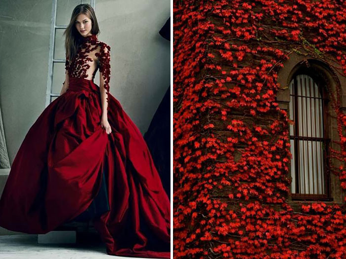 Marchesa осень/зима 2012 и Красные листья Marchesa осень/зима 2012 и Красные листья
