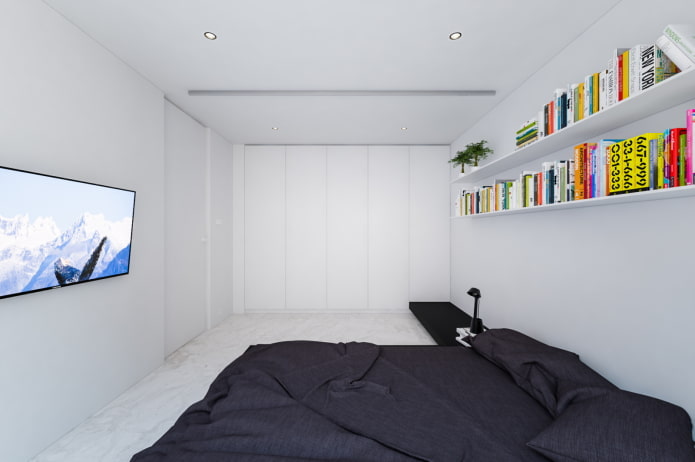 спальня для мальчика подростка в стиле минимализм