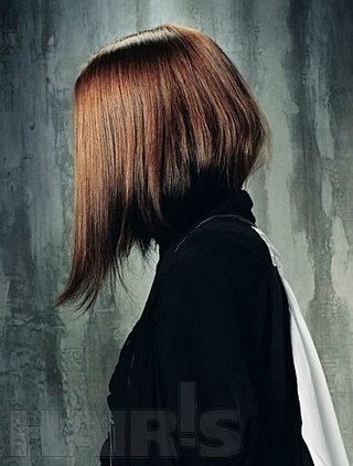 Фото девушка брюнетка с каре со спины   сборка (23)