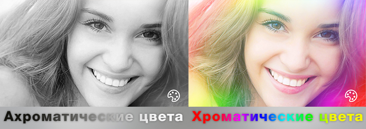 Хроматические цвета и Ахроматические цвета на примере фотографии
