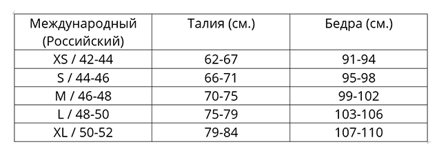 размер юбки