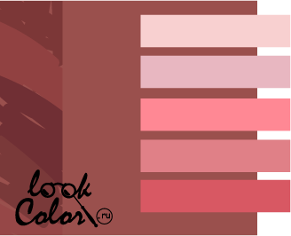 Сочетание цвета Марсала с розовыми оттенками