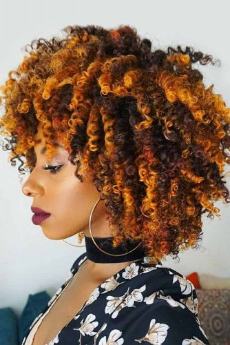 Layered Curly Bob With Bangs #shorthairstyles #naturalhair #hairstyles #bobhaircut #layeredhair