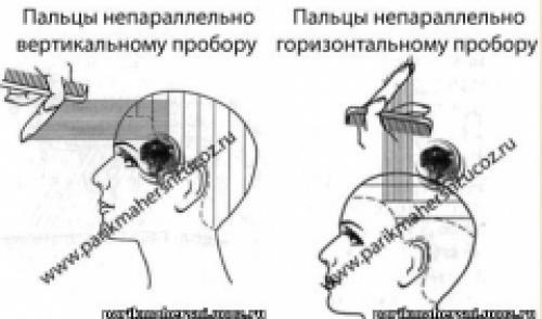 Линия стрижки задаётся положением пальцев которая при срезе. Операции стрижки