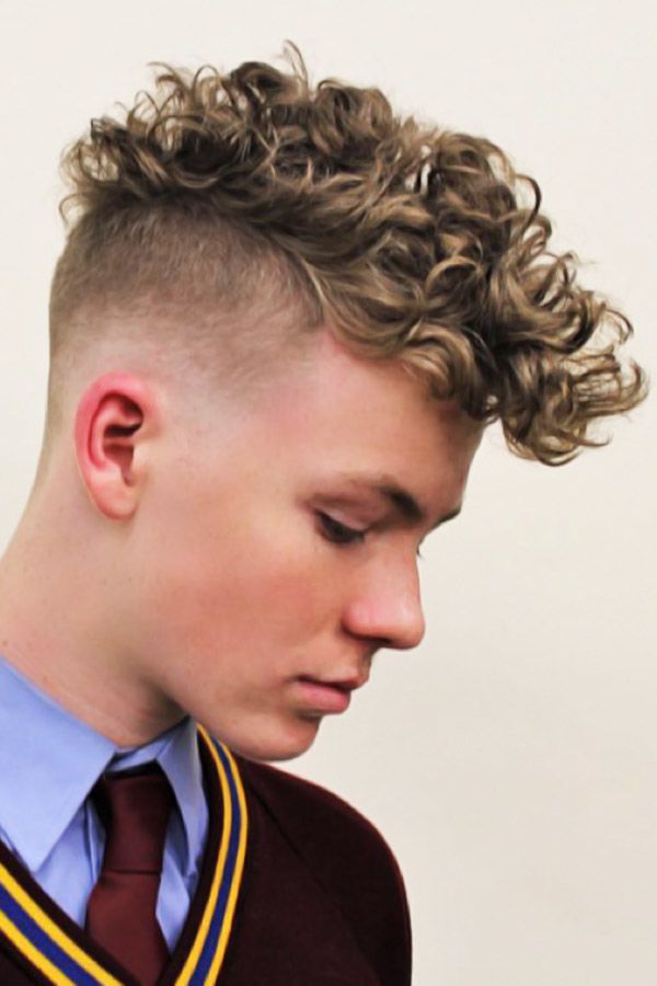 Textured Curly Undercut #teenboyhaircuts #boyshaircuts #fadehaircut #shorthaircuts