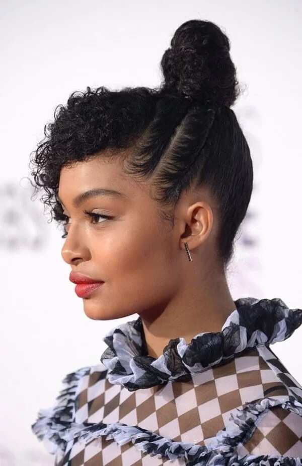 Side twists & top knot