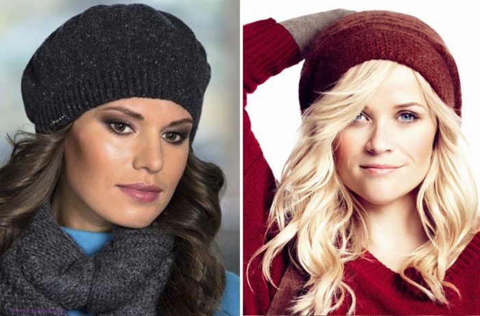 Вязаные шапки для женщин 50 лет: фото шикарных зимних моделей