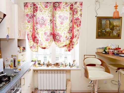 шторы на кухню в стиле минимализм