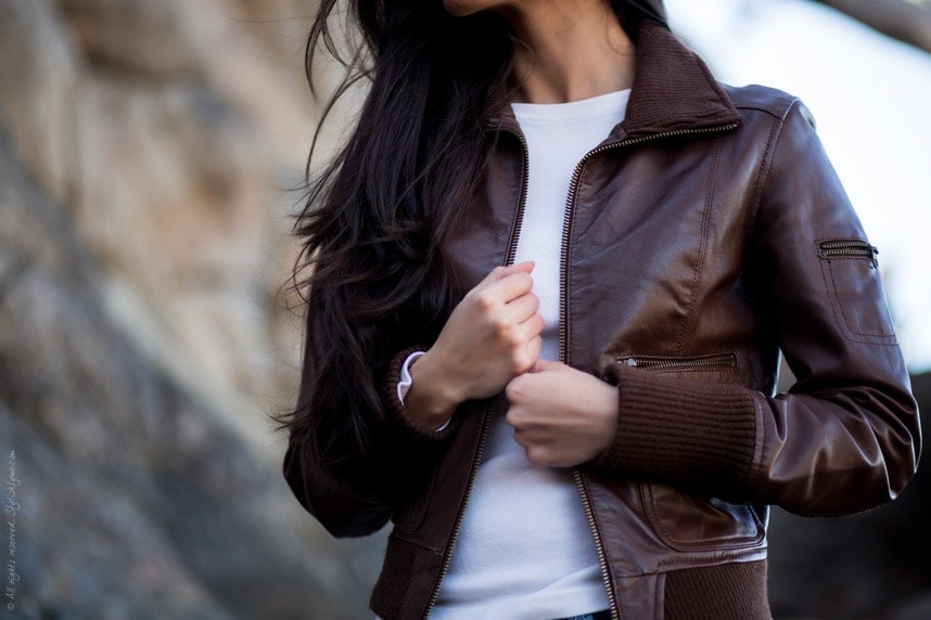 Brown Bomber Jacket - Stylishlyme