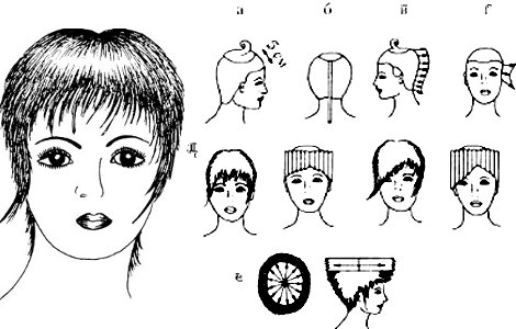Схема короткой стрижки