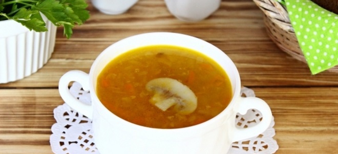 Гороховый суп с грибами в мультиварке