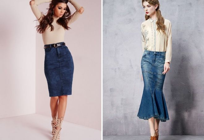джинсовая юбка 2019 года модные тенденции
