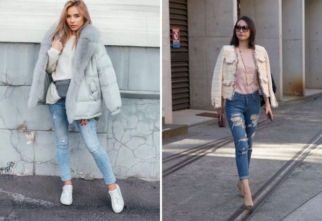 модные образы с джинсами осень 2019