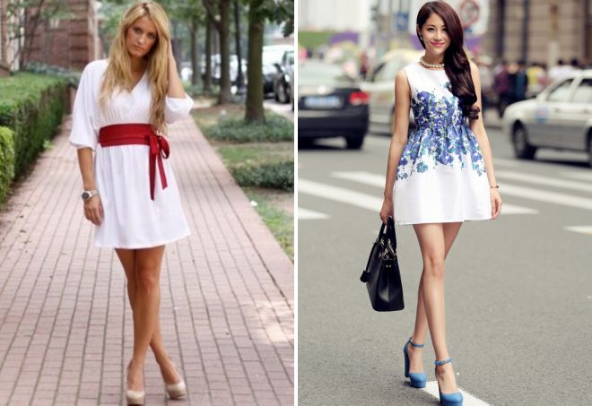 красивые летние белые платья