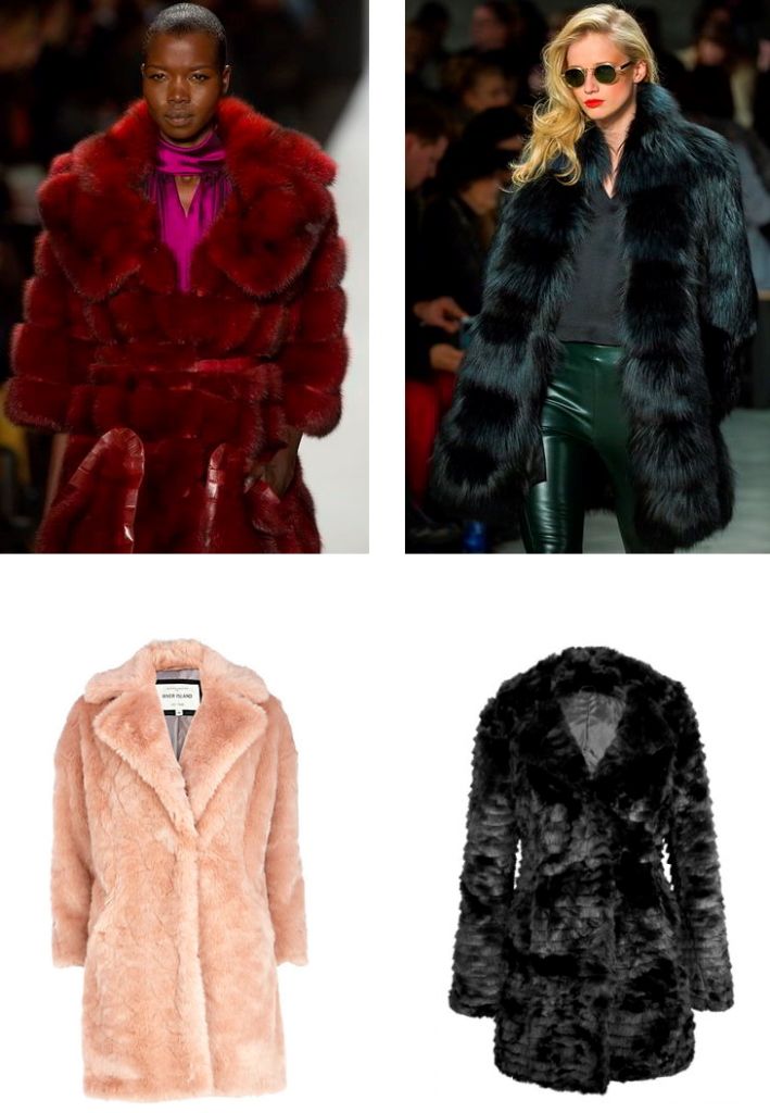 модное меховое пальто осень - зима 2015
