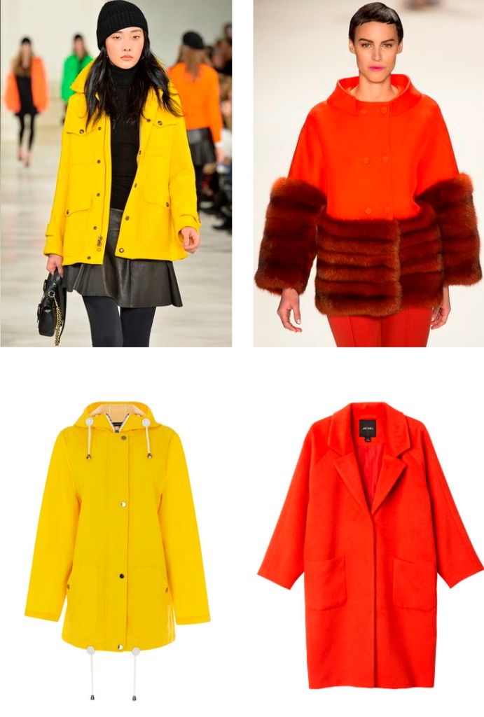 Модное яркое пальто осень - зима 2015