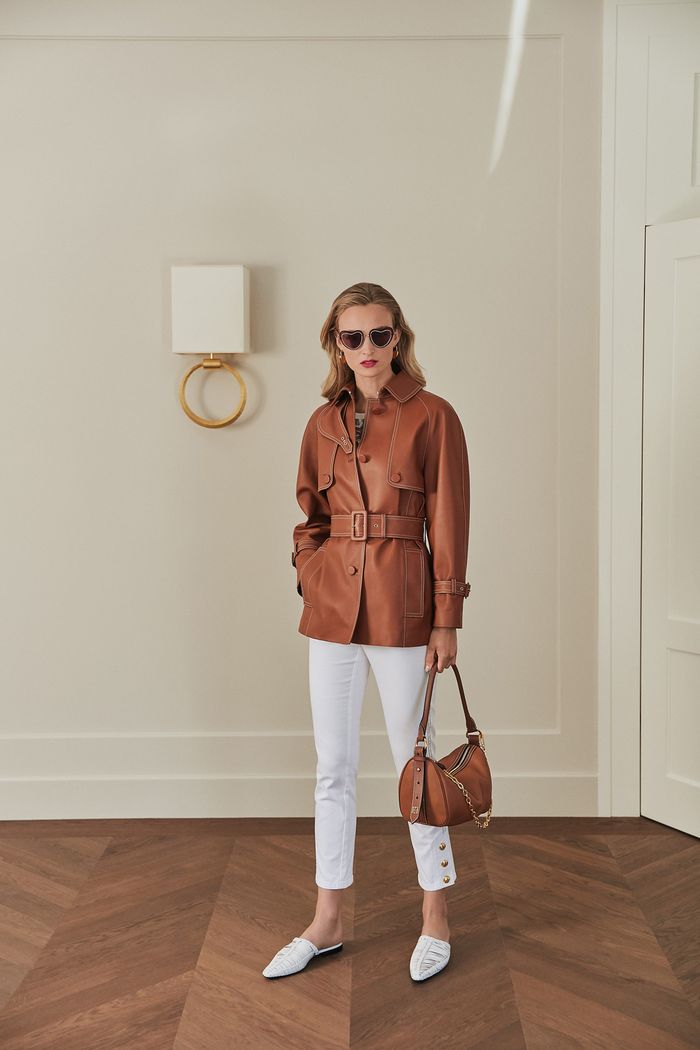 Модная кожаная куртка 2020 из коллекции Escada