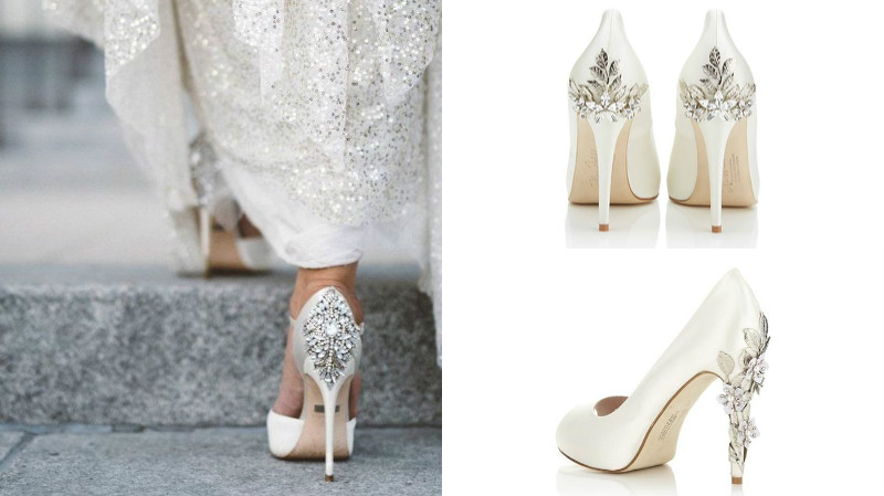 Свадебные туфли с декором станут изюминкой образа невесты.