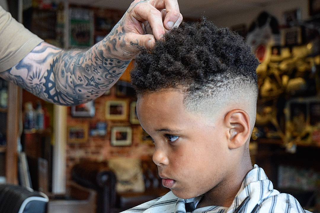 Sponge curls haircut for boy