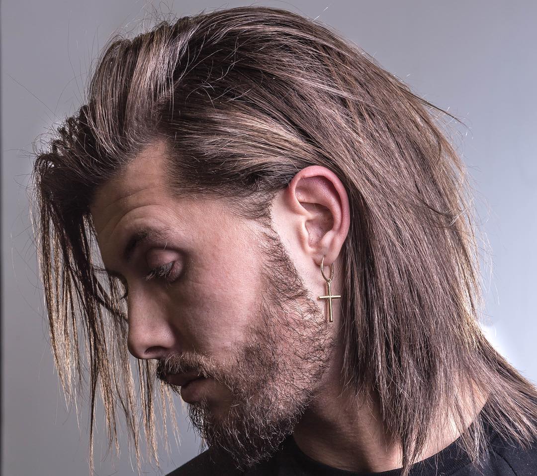 Long messy hair for men