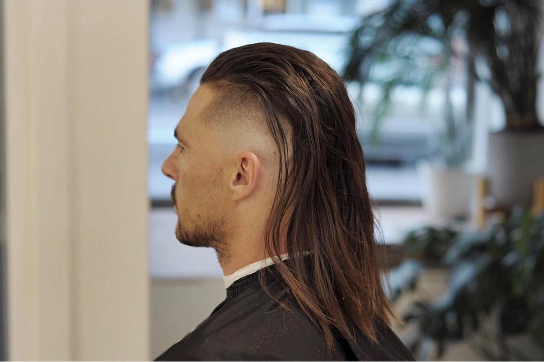 Long hair undercut for men