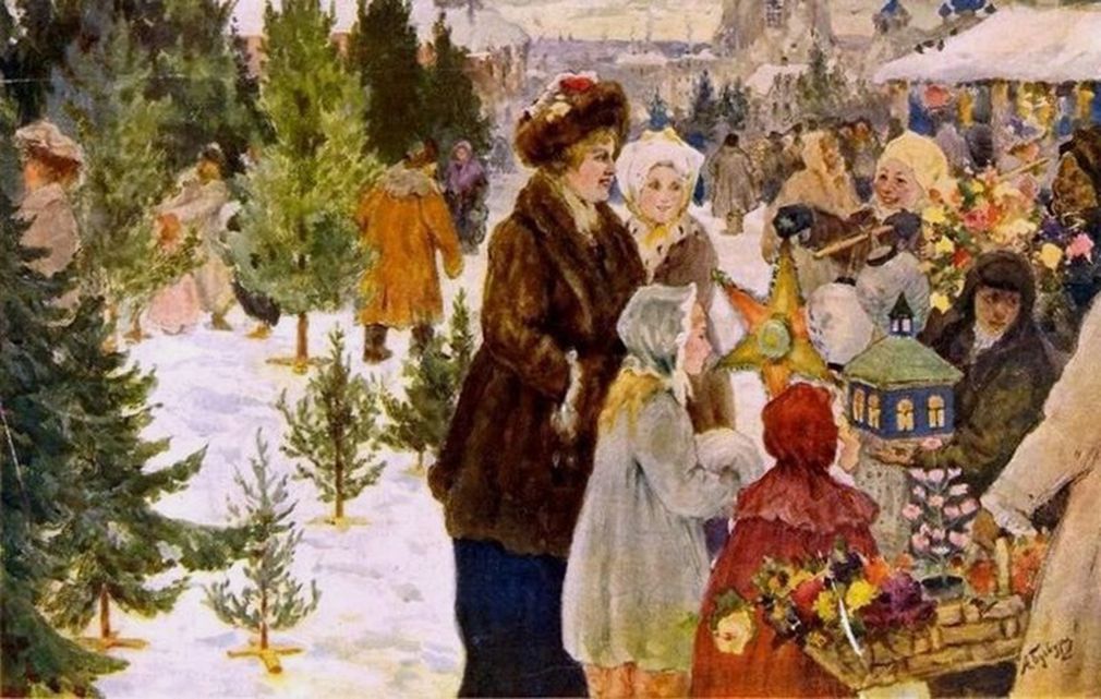 Рождественский базар. А. Бучкури. 1906 год